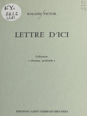 cover image of Lettre d'ici